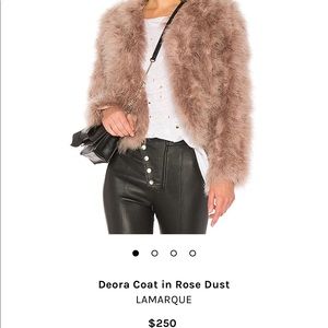 Lamarque real feather coat jacket revolve